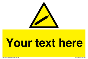 Custom Warning Non-flammable compressed gas